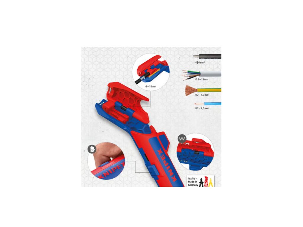 ErgoStrip PV utensile spelacavi - Knipex