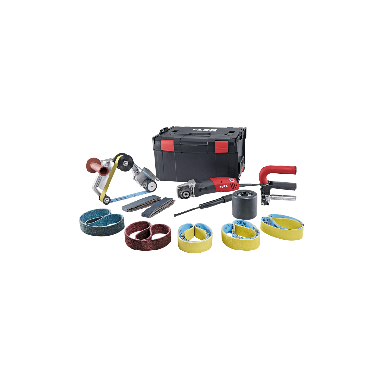 Satinatrice e levigatrice a nastro per tubi TRINOXFLEX con kit BSE 14-3 INOX Set