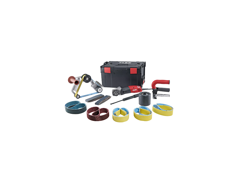 Satinatrice e levigatrice a nastro per tubi TRINOXFLEX con kit BSE 14-3 INOX Set