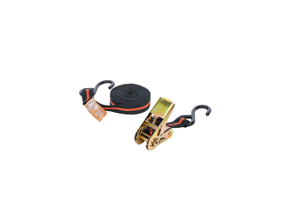 Cinghia per carico con cricchetto e due ganci 5m x 24mm