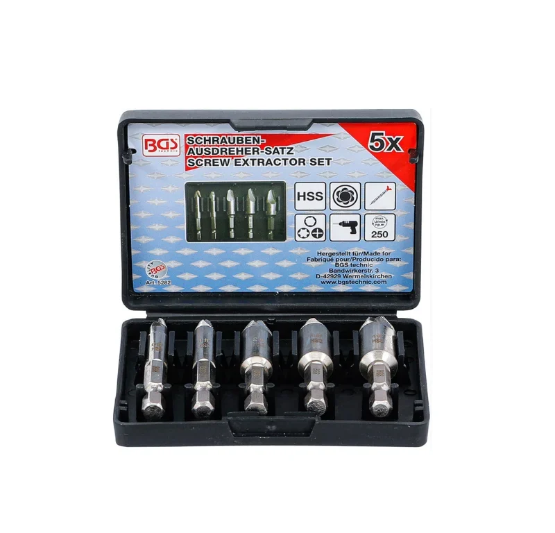 Kit 5 pz Estrattori per viti att.1/4"
