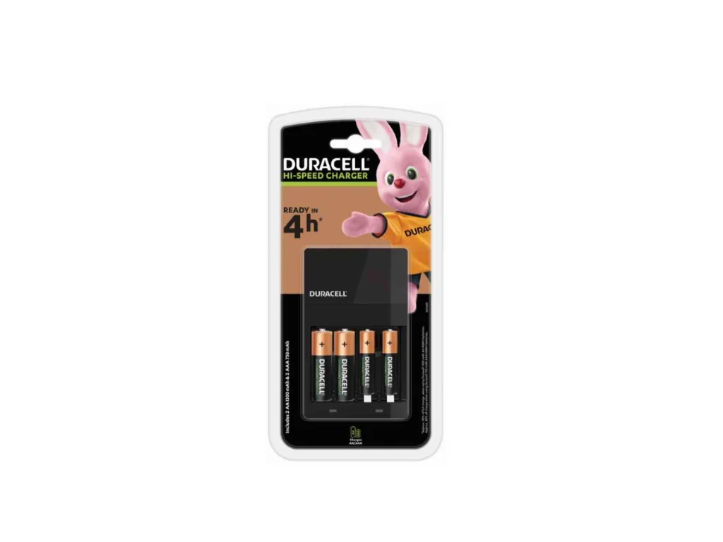 Duracell Caricabatterie charger cef 14 (4 ore) con 2 aa+2aaa value