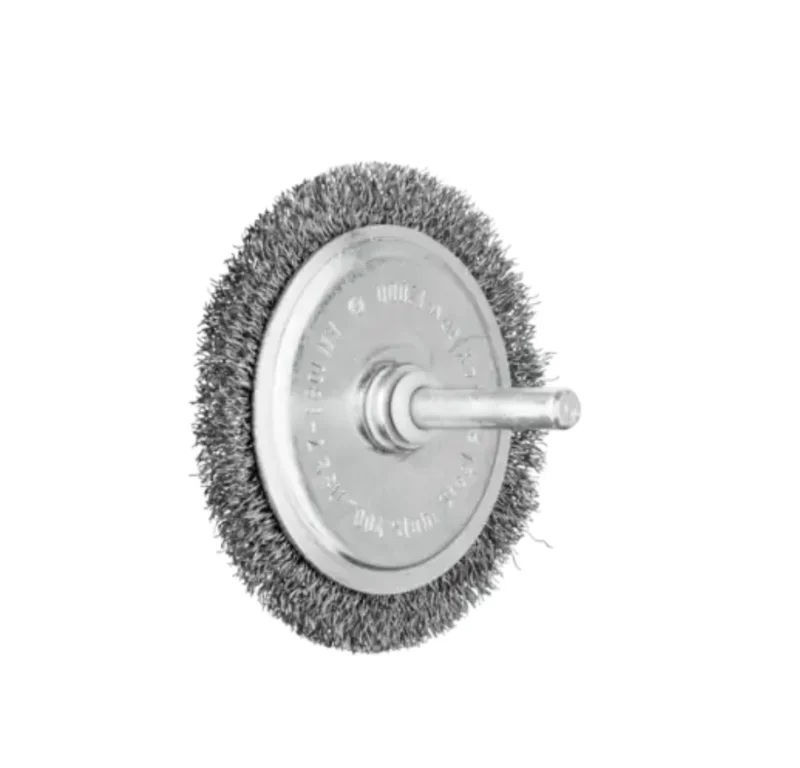 Spazzola a disco RBU Ø 70x4 mm, gambo Ø 6 mm, filo d’acciaio Ø 0,20 Pferd