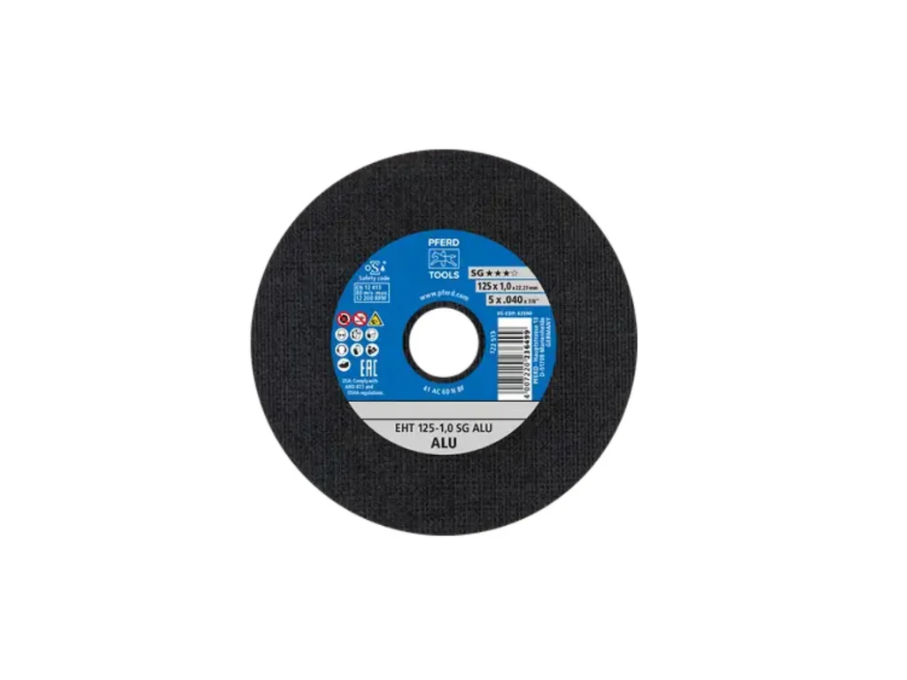 Disco da taglio EHT 125x1,0x22,23 mm, linea specialistica SG ALU Pferd