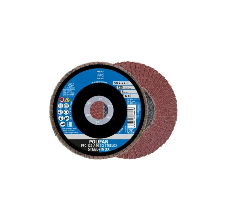 Disco lamellare POLIFAN PFC 125x22,23 mm conico A40 SG STEELOX Pferd