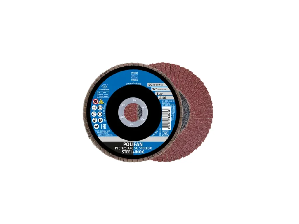 Disco lamellare POLIFAN PFC 125x22,23 mm conico A40 SG STEELOX Pferd