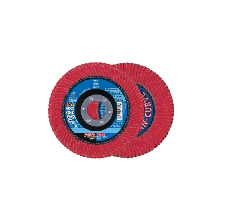 Disco lamellare POLIFAN CURVE PFR 115x22,23 mm larghezza L CO60 SGP STEELOX Pferd