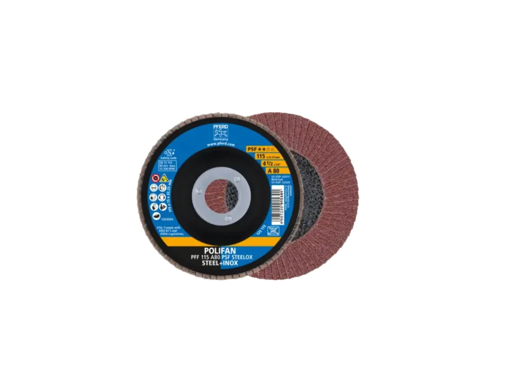 Disco lamellare POLIFAN PFF 115x22.23 mm piatto A80 PSF STEELOX Pferd