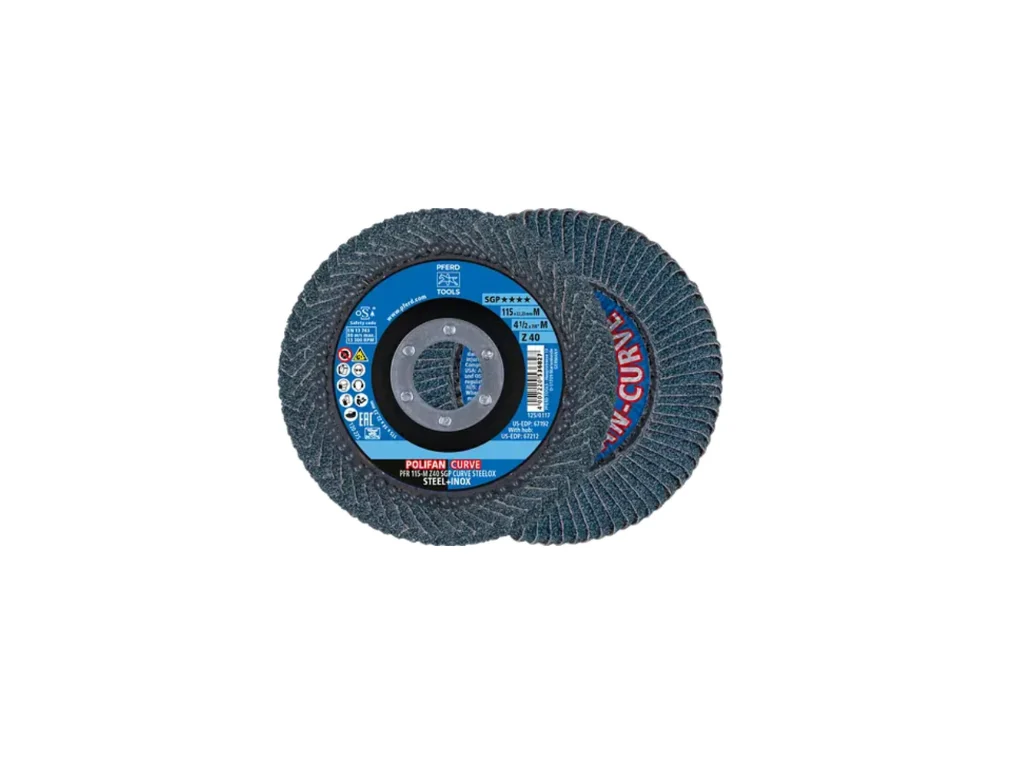 Disco lamellare POLIFAN CURVE PFR 115x22,23 mm larghezza M Z40 SGP STEELOX Pferd