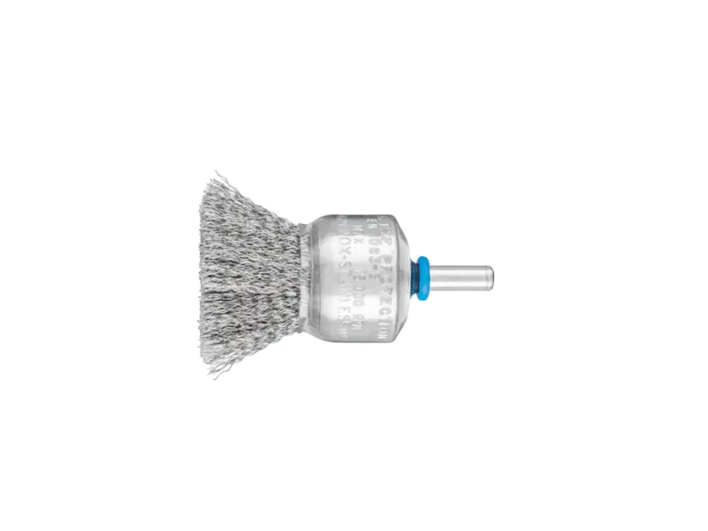 Spazzola a pennello PBU ร 30 mm, gambo ร 6 mm, filo dโacciaio inossidabile ร 0,20 Pferd