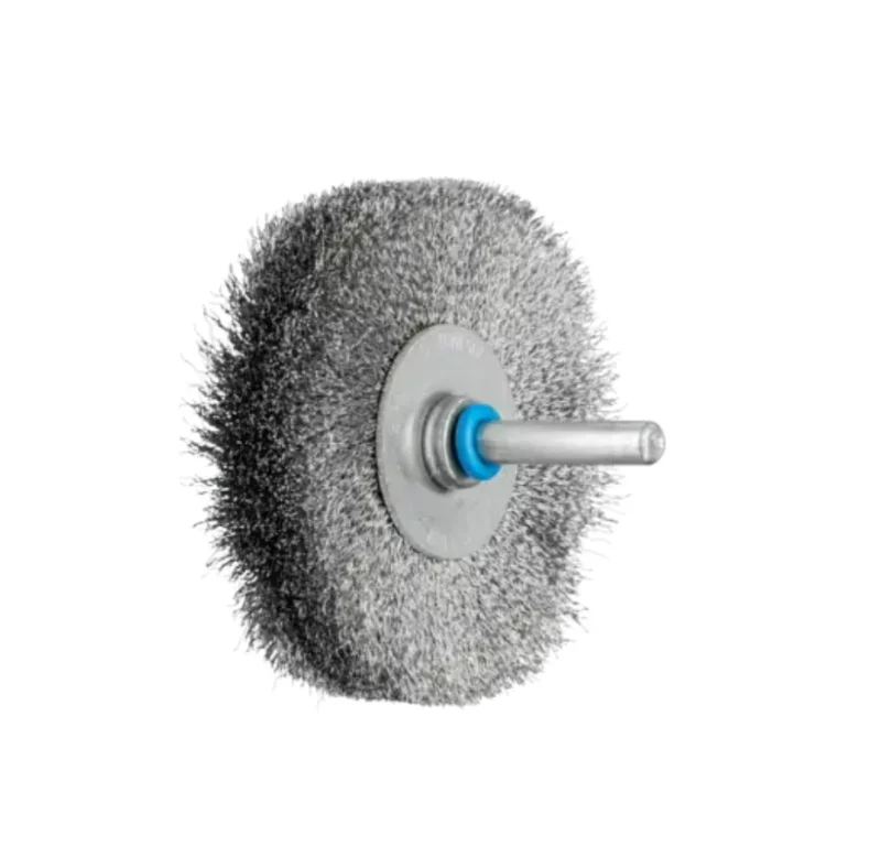Spazzola a disco RBU Ø 70x15 mm, gambo Ø 6 mm, filo d’acciaio inoss Ø 0,15 Pferd