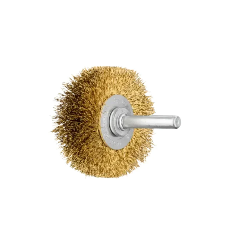 Spazzola a disco RBU Ø 50x15 mm, gambo Ø 6 mm, filo di ottone Ø 0,20 Pferd