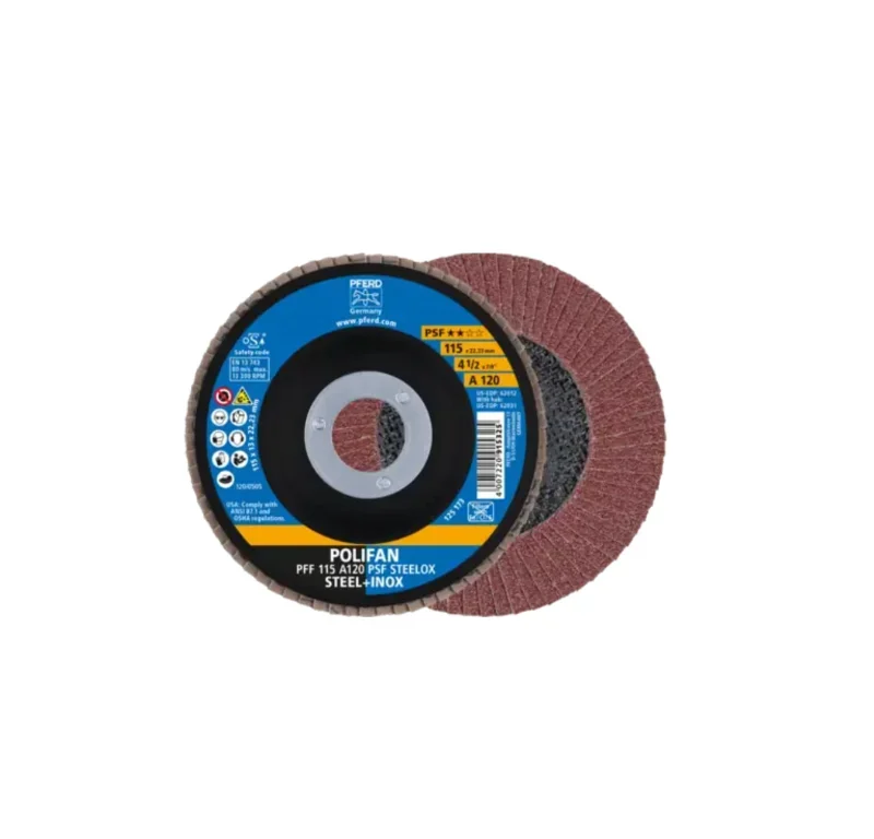 Disco lamellare POLIFAN PFF 115x22,23 mm piatto A120 PSF STEELOX Pferd