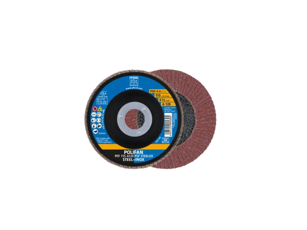 Disco lamellare POLIFAN PFF 115x22,23 mm piatto A120 PSF STEELOX Pferd