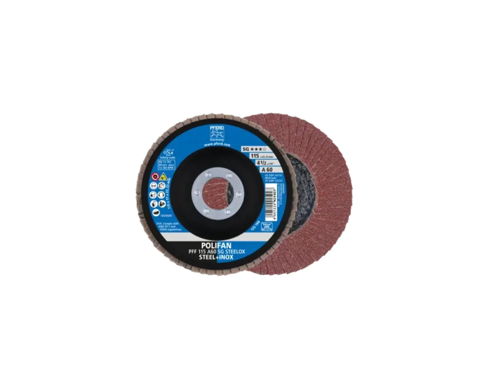 Disco lamellare POLIFAN PFF 115x22,23 mm piatto SG STEELOX Pferd
