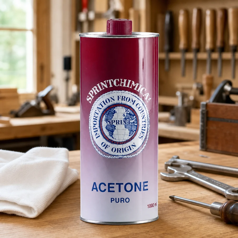 Acetone Puro SprintChimica 1 litro per pulizia e manutenzione in officina