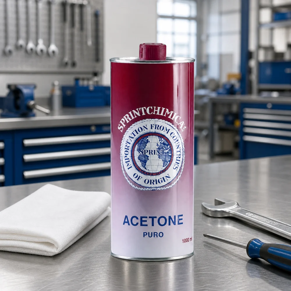 Acetone Puro SprintChimica 1 litro solvente sgrassante per superfici e attrezzature