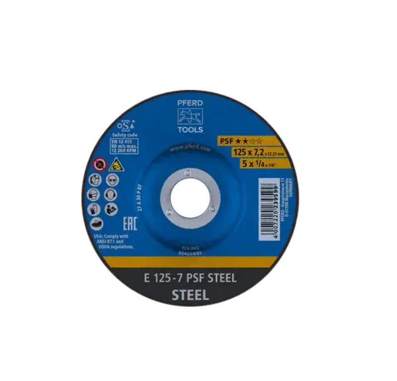 Disco da sbavo E 125x7,2x22,23 mm, PSF STEEL Pferd