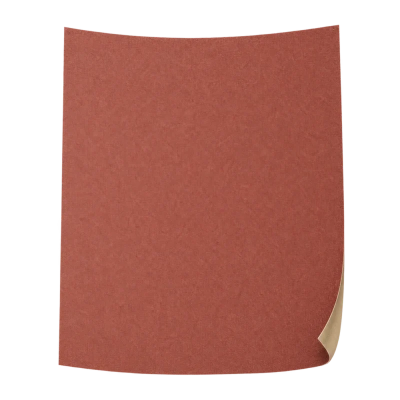 Ricostruzione AI del foglio abrasivo PFERD BG BR 230×280 A 999, con tela marrone e retro beige