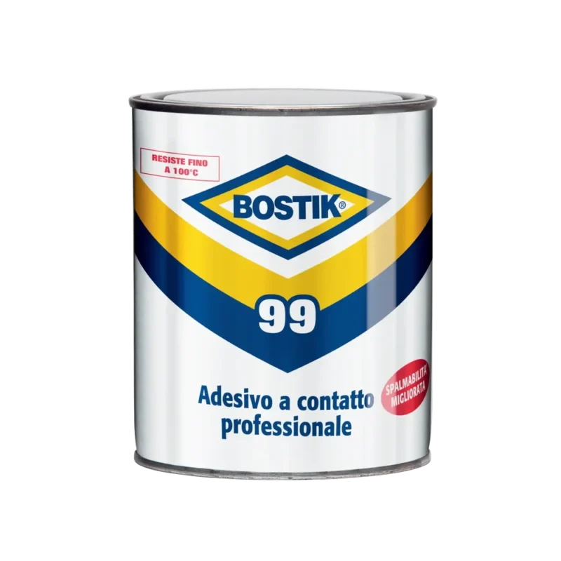Bostik 99 adesivo a contatto 850 ml, confezione originale su sfondo trasparente