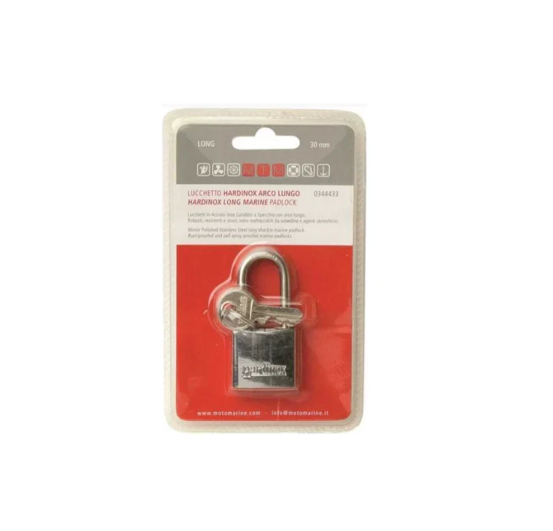 HARDINOX lucchetto inox 50 mm con arco standard