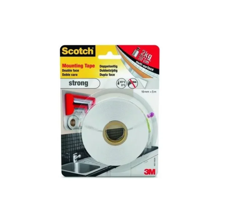 3M Scotch Strong nastro biadesivo in schiuma 19 mm × 5 m